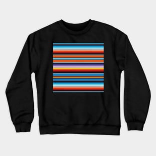 Blue serape saltillo poncho vibrant mexican blanket Crewneck Sweatshirt